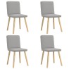 Chaises à manger lot de 4 gris nuage tissu 