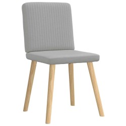 Chaises à manger lot de 4 gris nuage tissu 