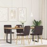 Chaises à manger lot de 4 marron foncé tissu 
