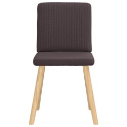Chaises à manger lot de 4 marron foncé tissu 