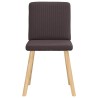 Chaises à manger lot de 4 marron foncé tissu 