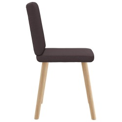 Chaises à manger lot de 4 marron foncé tissu 