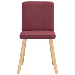 Chaises à manger lot de 4 rouge bordeaux tissu 