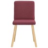 Chaises à manger lot de 4 rouge bordeaux tissu 