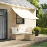 Auvent rétractable crème 200x150 m tissu et acier 