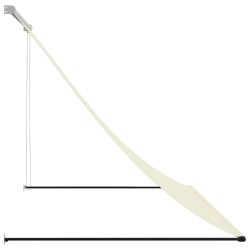 Auvent rétractable crème 200x150 m tissu et acier 