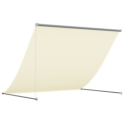 Auvent rétractable crème 200x150 m tissu et acier 