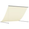 Auvent rétractable crème 200x150 m tissu et acier 