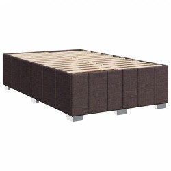 Cadre de lit sans matelas marron foncé 120x200 cm tissu 