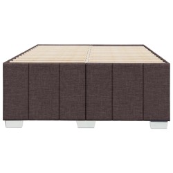 Cadre de lit sans matelas marron foncé 120x200 cm tissu 