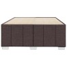 Cadre de lit sans matelas marron foncé 120x200 cm tissu 