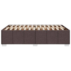 Cadre de lit sans matelas marron foncé 120x200 cm tissu 
