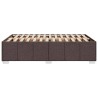 Cadre de lit sans matelas marron foncé 120x200 cm tissu 
