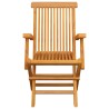 Chaises de jardin et coussins rouge lot de 2 Bois teck massif 