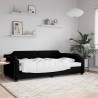 Lit de repos sans matelas noir 100x200 cm tissu 