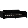 Lit de repos sans matelas noir 100x200 cm tissu 