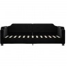 Lit de repos sans matelas noir 100x200 cm tissu 