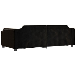 Lit de repos sans matelas noir 100x200 cm tissu 