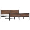 Cadre de lit en métal sans matelas chêne marron 200x200 cm 