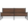 Cadre de lit en métal sans matelas chêne marron 200x200 cm 