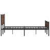 Cadre de lit en métal sans matelas chêne marron 200x200 cm 