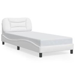 Cadre de lit avec LED sans matelas blanc 80x200 cm 