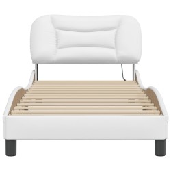 Cadre de lit avec LED sans matelas blanc 80x200 cm 