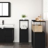 Meuble de salle de bain avec étagères chêne noir 36x35x95 cm 