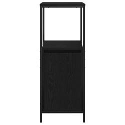 Meuble de salle de bain avec étagères chêne noir 36x35x95 cm 