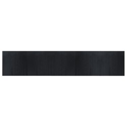 Tapis rectangulaire noir 100x500 cm bambou 