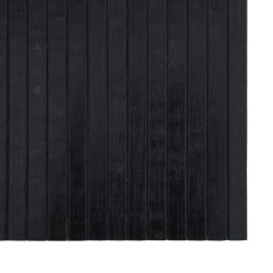 Tapis rectangulaire noir 100x500 cm bambou 