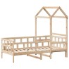 Lit de jour avec toit sans matelas 80x200 cm bois massif 