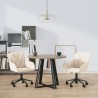 Chaises pivotantes à manger lot de 2 Crème Velours 