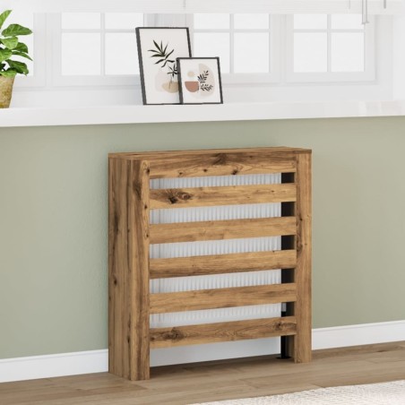 Cache-radiateur chêne artisanal 78x20x82 cm bois d'ingénierie 