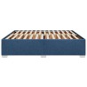 Cadre de lit sans matelas bleu 200x200 cm tissu 