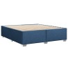 Cadre de lit sans matelas bleu 200x200 cm tissu 
