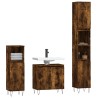 Ensemble d'armoires de salle de bain 3 pcs chêne fumé 