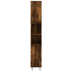 Ensemble de meubles de salle de bain 3 pcs Chêne fumé 