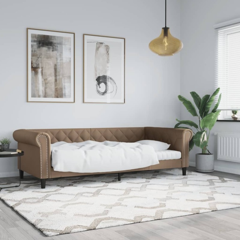 Lit de jour cappuccino 80x200 cm similicuir 