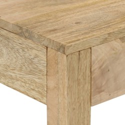 Table console 110x30x75 cm bois de manguier massif blanchi 