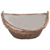 Panier à bois de chauffage avec poignée 57x46,5x52 cm Marron 