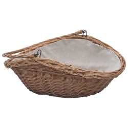 Panier à bois de chauffage avec poignée 57x46,5x52 cm Marron 