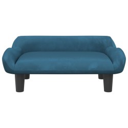 Canapé pour enfants bleu 70x40x24 cm velours 
