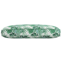Coussin de Palette pour Siège, Motif Feuille, 120x80x12 cm, Tissu Oxford 