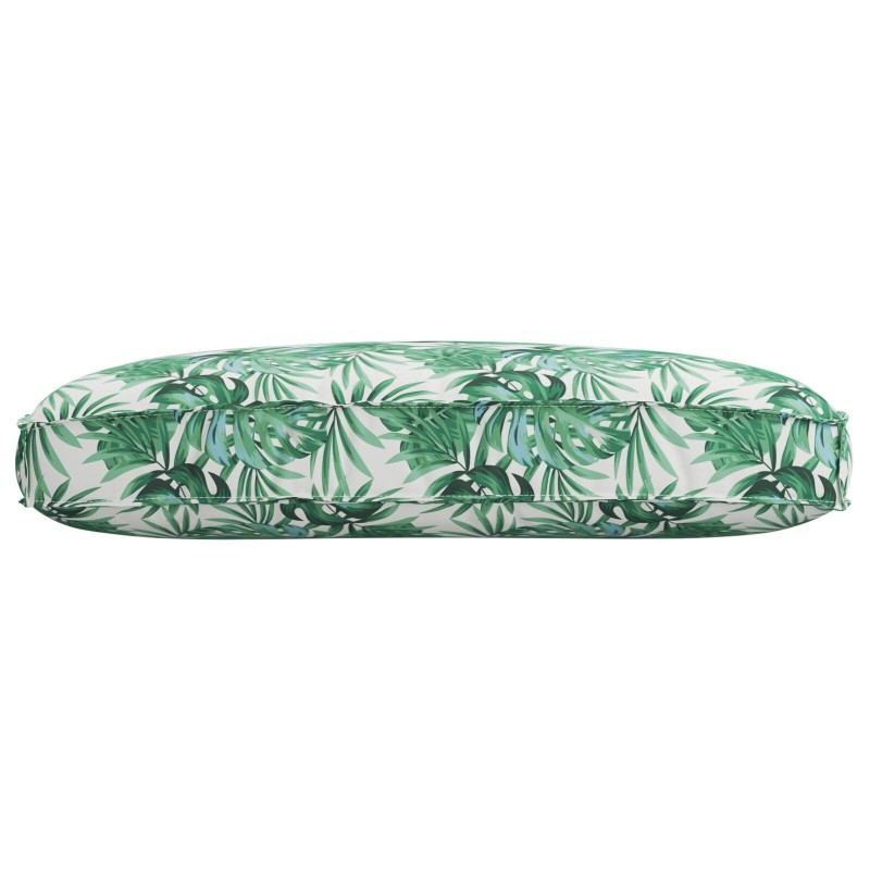 Coussin de Palette pour Siège, Motif Feuille, 120x80x12 cm, Tissu Oxford 