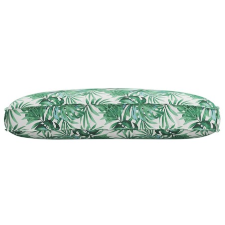 Coussin de Palette pour Siège, Motif Feuille, 120x80x12 cm, Tissu Oxford 