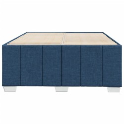 Cadre de lit sans matelas bleu 120x200 cm tissu 
