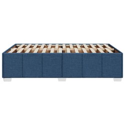 Cadre de lit sans matelas bleu 120x200 cm tissu 