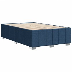 Cadre de lit sans matelas bleu 120x200 cm tissu 