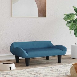 Lit pour chien bleu 70x40x24 cm velours 